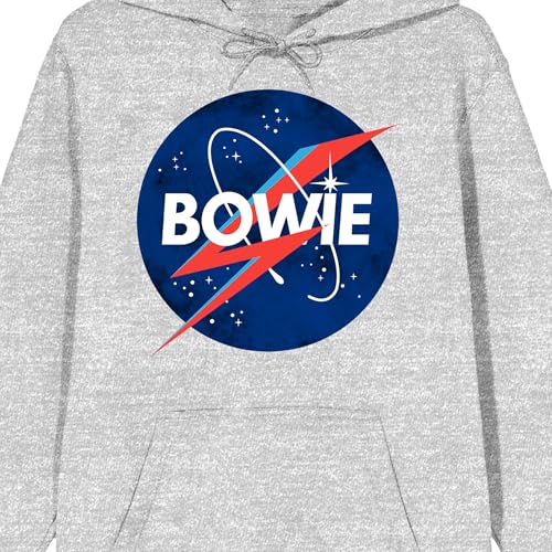 David Bowie Bowie Logo, Power Symbol on Athletic Heather Adult Hoodie2