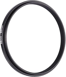 58mm Step Down to 55mm, 58mm 55mm to Step Down Rings Metal Lens Camera Filter Adapter 58 55 Black for Adapters Hoods