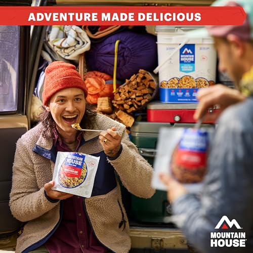 Image of Mountain House Fettuccine Alfredo with Chicken | Freeze-Dried Food for Camping, 4 Servings, 30-Year Shelf-Life, 2-Pack