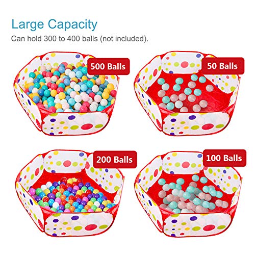 MOOKLIN ROAM Baby Bällebad, Φ120CM Faltbar Bällepool Pop Up Zelt Kinderspielzelt mit Aufbewahrungsbeutel für Bällebäder Babybälle, 3+ Monate Baby Kinder (Bälle Nicht Inbegriffen)