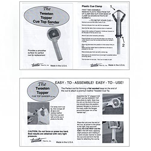 Tweeten Topper Pool Billiard Cue Top Sander #TOP5