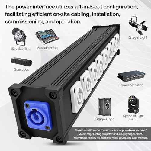 Power Split Box à 8 canaux avec distribution stable pour éclairage scénique - 6