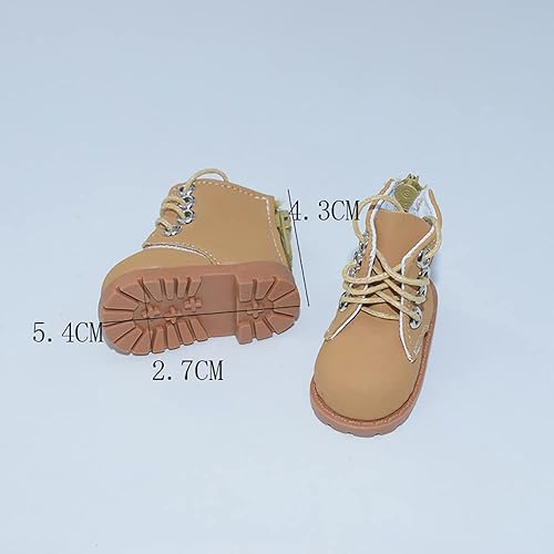 Miniatura 3 de niannyyhouse Zapatos altos de longitud 2.1 in para 16BJD 7.8 pulgadas (7.9 in) muñeca humanoide de felpa animales de peluche (negro)