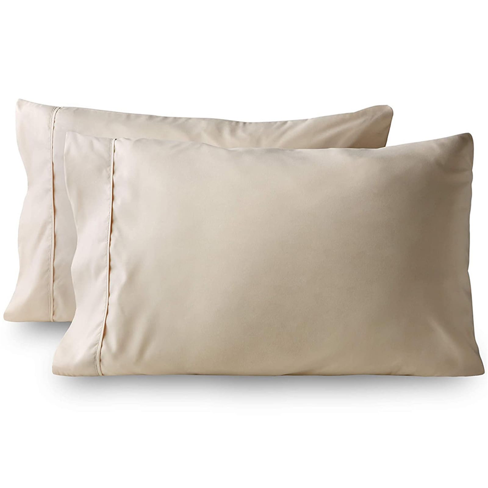 Nucelit 2Pieces Luxurious 1800 Microfiber Pillowcases Stain Resistant with Envelope for Bedroom Decoration Soft Bed Pillow Covers