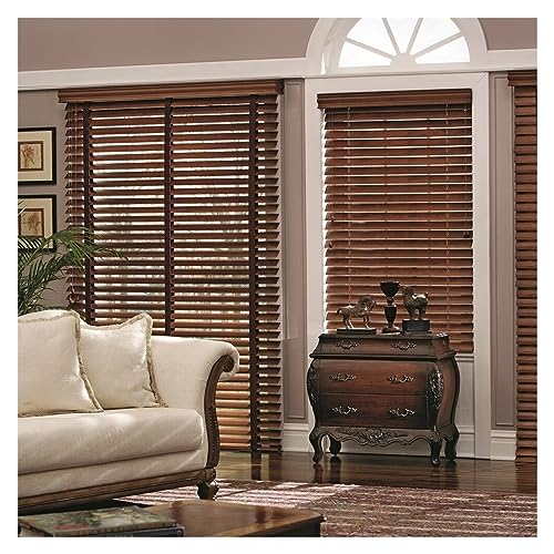 ブラインド ブラックウォールナット木製ベネチアンブラインド、180cm 170cm 160cm 140cm 120cm 100cm 80cm 60cm 幅暗くする窓横型ブラインドシェード 50mm スラット付き ホームオフィス用 (Size : 170x1