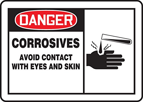 Panneau danger corrosifs Accuform MCHL001VA en aluminium 25x35 cm