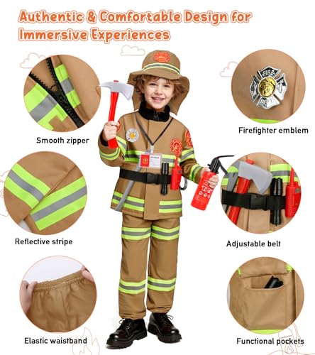 Disfraz de Bombero para Niños 9-11 Años miniatura 3