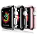 [3 Pack] L K Case for Apple Watch 42mm Series 2 3 with Built-in TPU Screen Protector iWatch All Around Protective Case HD Clear Slim Thin TPU Cover (Clear, Black, Rose Gold)