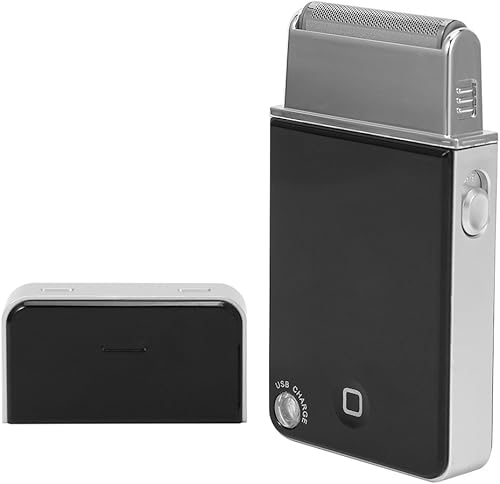 Sonew Afeitadora eléctrica recargable para hombre, recortadora de barba para rostro, nariz y orejas, con cargador USB
