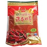 Wang Sun-Dried Coarse Gochugaru for Kimchi, Red Pepper Flakes, Chilli Powder, 1 Pound