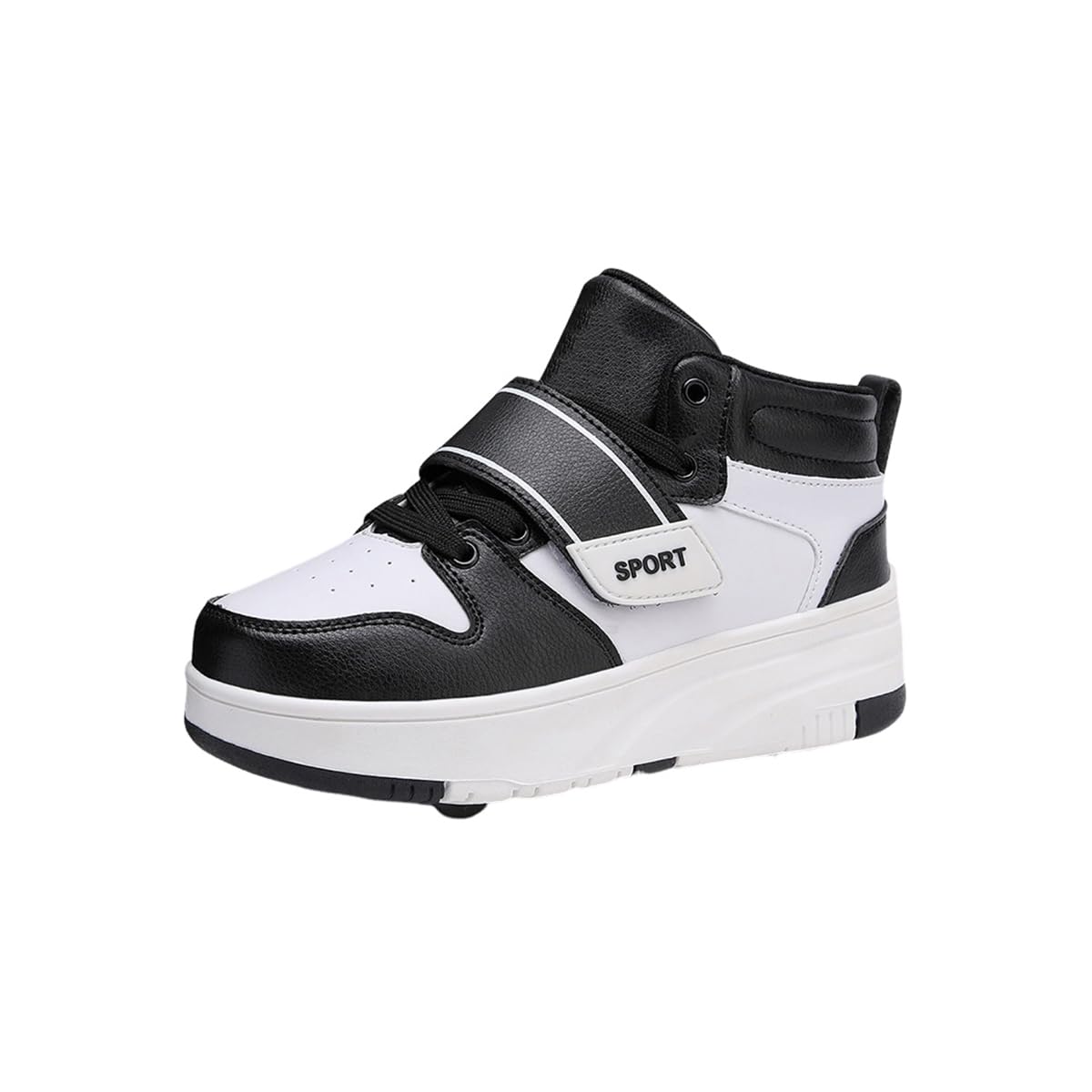 Hixingo Chaussure a Roulette pour Fille Garçons, Chaussures a roulettes Retractable avec Roues Chaussures de Skateboard, Patins à roulettes Unisexe Basket à roulettes pour Enfants Filles Adulte