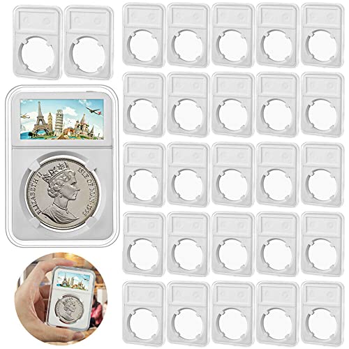 50 cajas para monedas de 38 mm para exhibición miniatura 1