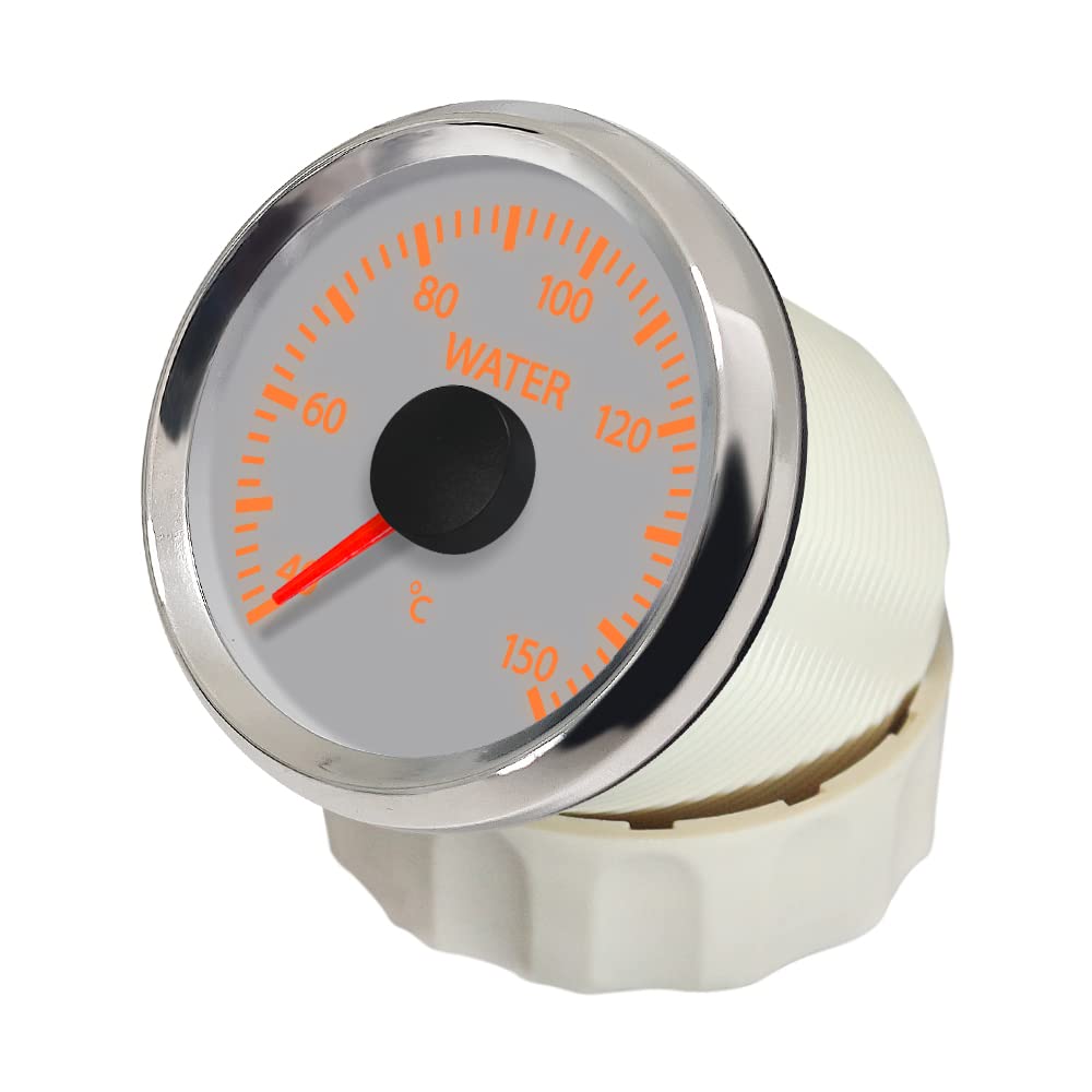 ELING Voltmètre 52 Mm 16-32 V 24 V Avec Rétroéclairage Rouge Pour Voiture, Bateau, Camion