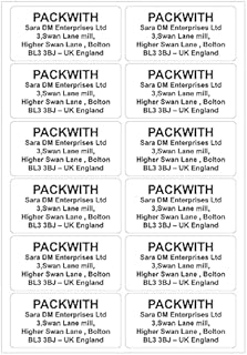 Gold Personalised Stickers 65 Labels Per Sheet A4 Address Labels (38 x 21 mm) for Gift Card, Return Labels, Business Labels & Custom Greetings Packwith®