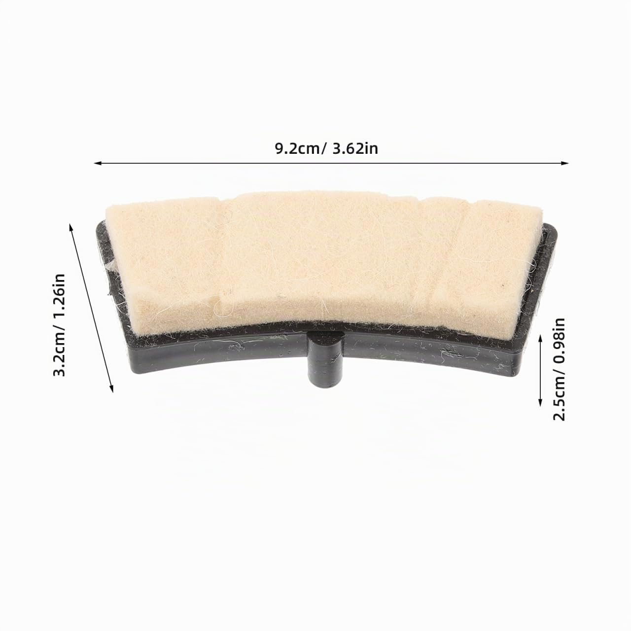 CLISPEED Pastillas De Freno para Bicicleta Estática Y Spinning Almohadilla De Fieltro Antideslizante Piezas De Freno para Ejercicio Fácil Instalación 3.62 X 1.25 X 0.98In 1 Par