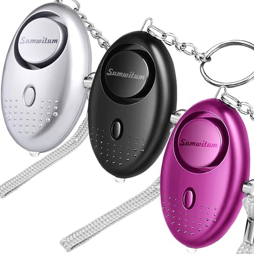 Personal Alarms for Women Reusable Police Approved 150DB Super-Loud,Personal Alarms with LED Light