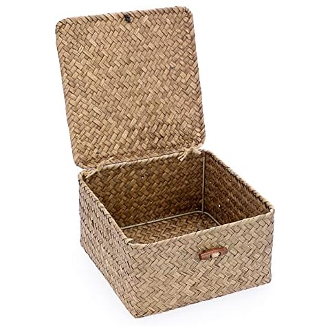 Hipiwe Handwoven Seagrass Storage Basket Cover