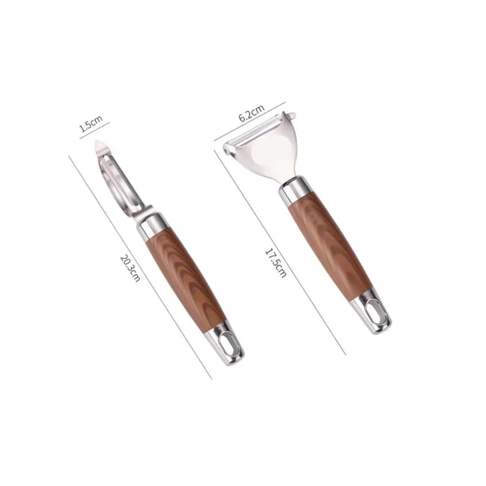 Generico Coltello for sbucciare le venature del legno imitazione acciaio inossidabile, frutta, raschiare(Mix-2Pcs)