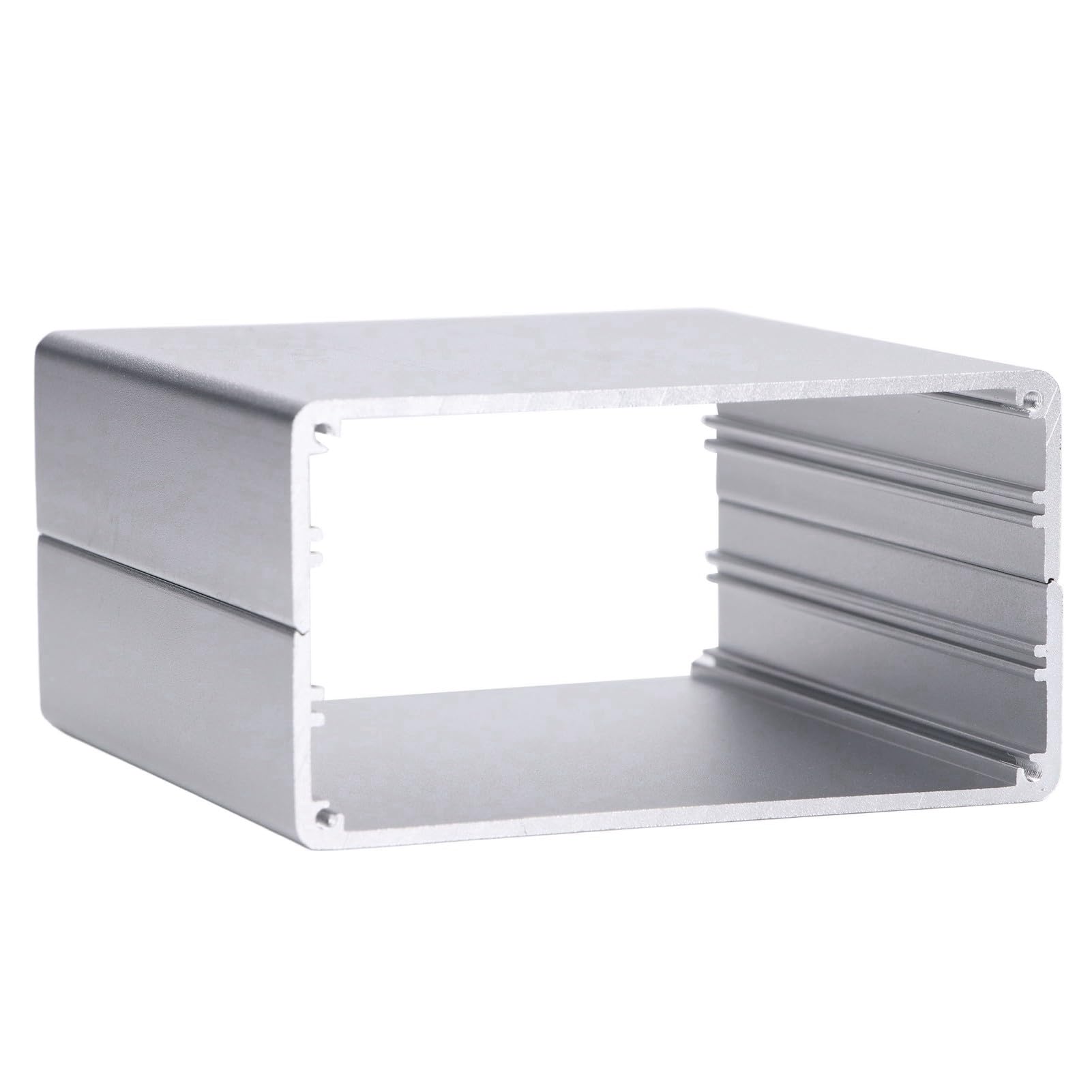 Boîtier en aluminium argenté, boîtier PCB en aluminium, boîtier en métal, boîtier vide – 4,3 x 4,3 x 2,3 cm (L x l x H)