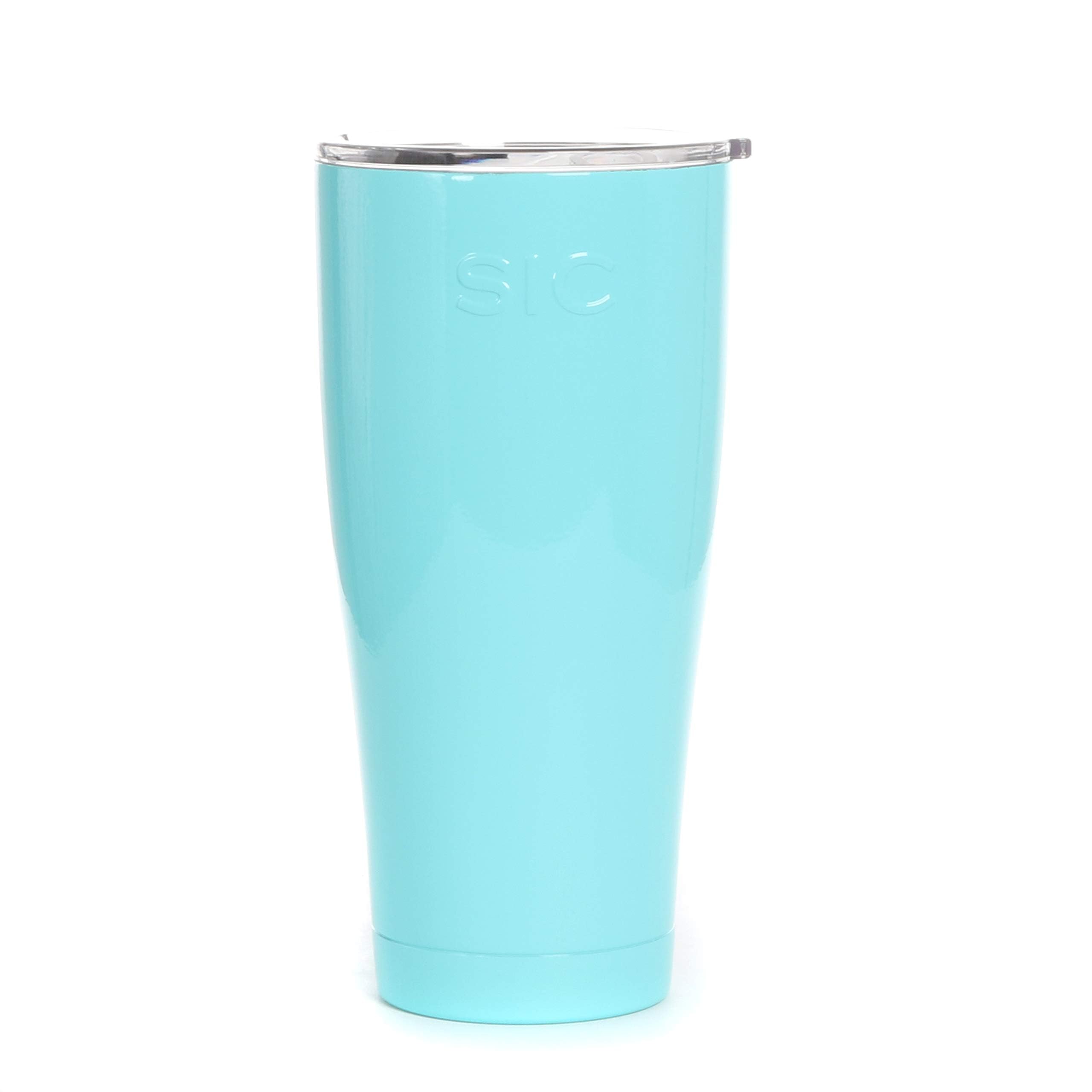 SIC 30oz Insulated Travel Tumbler Mug, Premium Double Wall Stainless Steel, Leak Proof BPA Free Lid (Seafoam Blue)