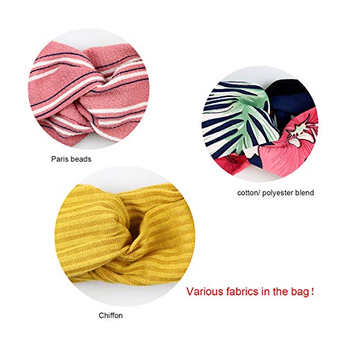 Dreshow 10 Pack Boho Headbands For Women Vintage Cross Elastic Head Wrap Hair Accessories #TOP1