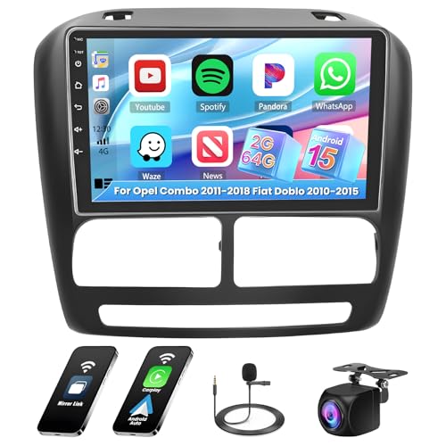 Controllo del volante e telecamera per retromarcia: Autoradio A-pple Carplay per Opel Comb con Canbus supporta la funzione di controllo del volante originale dell'auto. È dotato di una fotocamera posteriore grandangolare da 170 gradi ad alta definizione, che è impermeabile e resistente all'umidità e può fornire immagini chiare anche in caso di maltempo