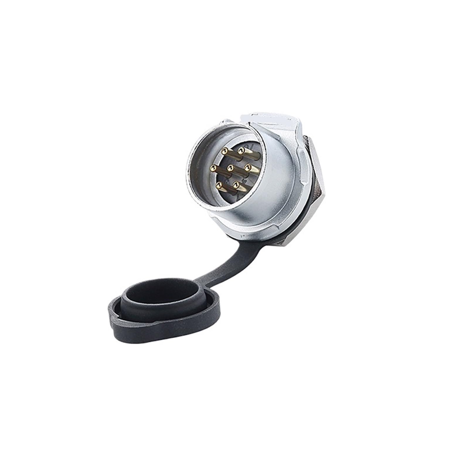 Conector impermeable LP20 de 7 pines con toma macho de un solo orificio para panel