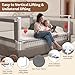 PurePapoose 3-Piece King Size Bed Rail for Toddlers - Height Adjustable Baby Bed Rail Guard with Headboard Rod,Safety Bed Rails for King Size Bed with Child Lock(78.74x78.74x74.8 Inch)