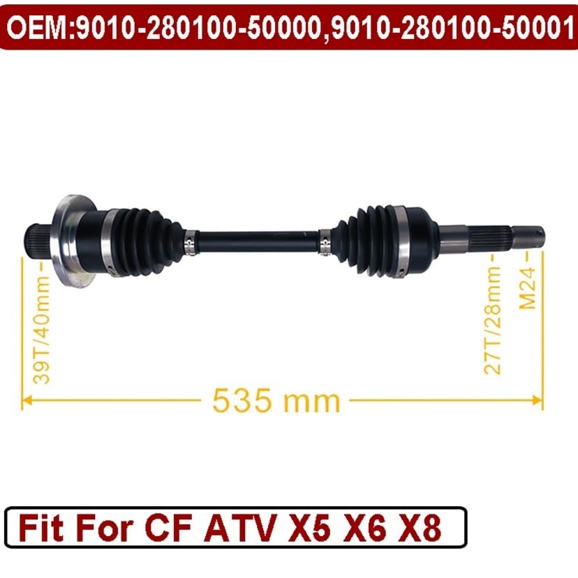 TYLNY WAŁ NAPĘDOWY CV LH DO CF 500 620 800 X5 X6 X8 4x4 ATV UTV 9010-280100-50000 9010-280100-50001