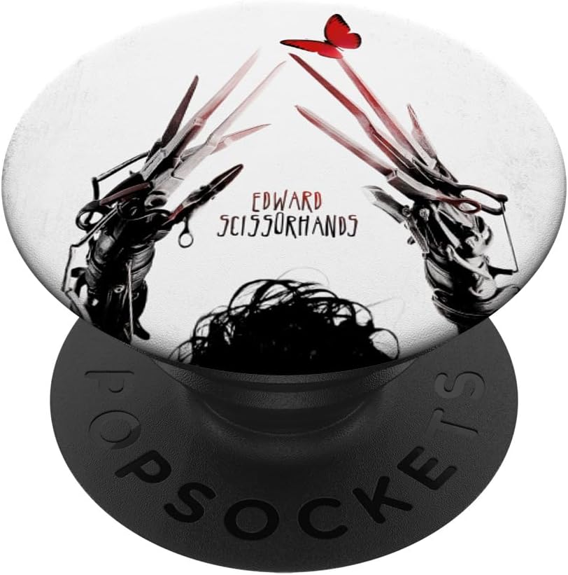 Tim Burton's Edward Scissorhands Red Butterfly Movie Poster PopSockets PopGrip for MagSafe