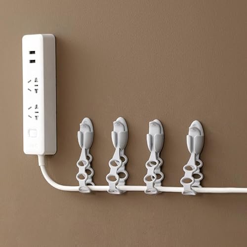 Self Adhesive Silicone Extension Cord Holders Cord Organizer Charger Cable Management for Organizing Home Office Desk
