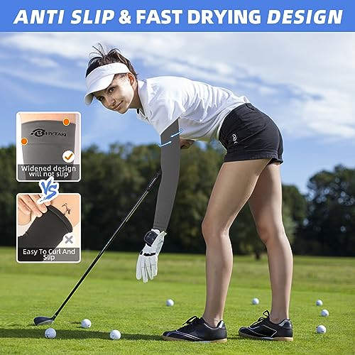 Image of BHYTAKI UV Sun Protection Arm Sleeves, UPF 50 Sports Cooling Arm Compression Sleeves for Men Women Teenager