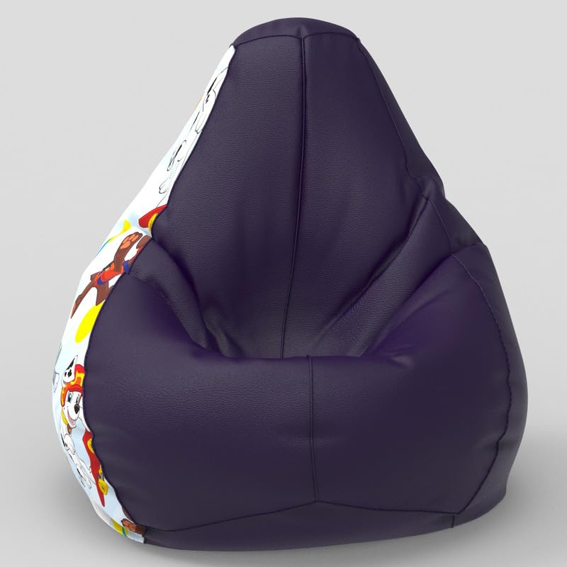 Image of Biggie Bean Bag 6XL Bean Bag Chair with Beans Filled-Perfect for Living Room,Bedroom,Study-Sale Design(Printed - PWA Ptrol -Paw Patrol-Artwork 5 - Indigo)-Faux Leather