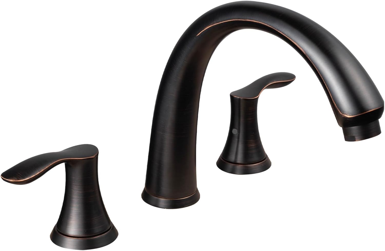 Oil Rubbed Bronze Roman Tub Faucet, Lava Odoro 8 inch Widespread Bathtub Faucet with Valve, High Flow 2 Handle Deck Mount Tub Faucet, Solid Brass 3 Hole Bath Tub Filler TF405-ORB