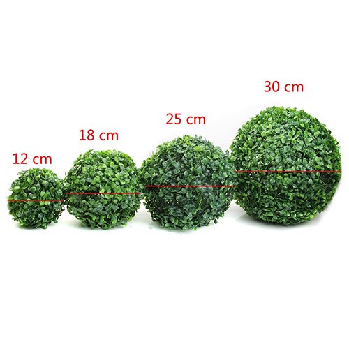 Admired by Nature ABN5P013-GRN-2 6 in. Faux Preserved Artificial Boxwood Ball Topiary Plant - Set of 2