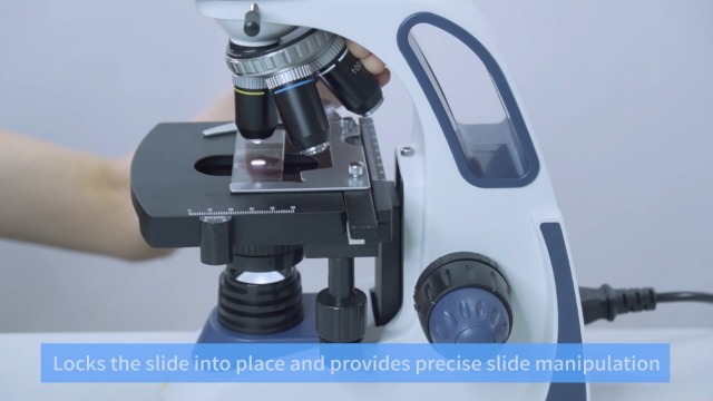 Image of Swift Compound Trinocular Microscope SW380T, 40X-2500X Magnification,Siedentopf Head, Two-Layer Mechanical Stage, with Swiftcam 20 Megapixel Camera and 100 PCS Blank Slides and Cover Slips