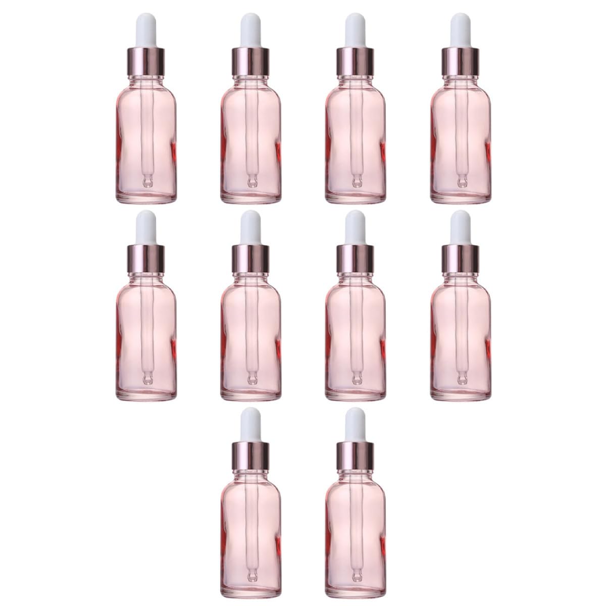 Alipis 30 Bottiglie in Vetro Rosa da 30ml Tappo Contagocce Riutilizzabili, per Oli Essenziali e Profumi, Perfette per Regali a Amici e Fai da Te