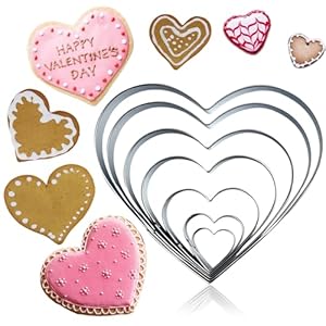 Ormromra 7 Stück Herzausstecher Set Edelstahl