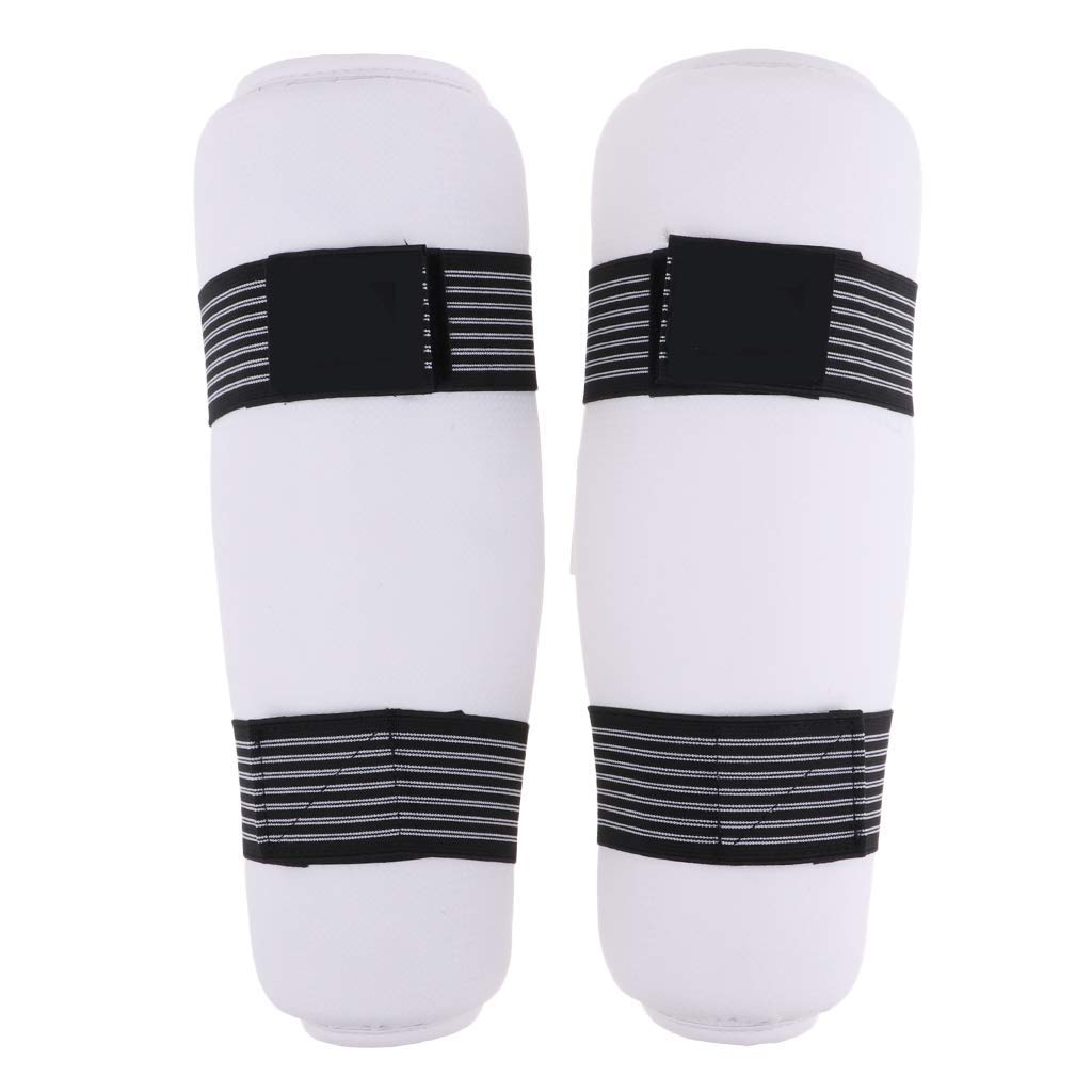 Protège-tibias Intérieur En EVA XS – Blanc, 23 Cm, Sangle Ajustable, Pour Taekwondo, MMA, Muay Thaï