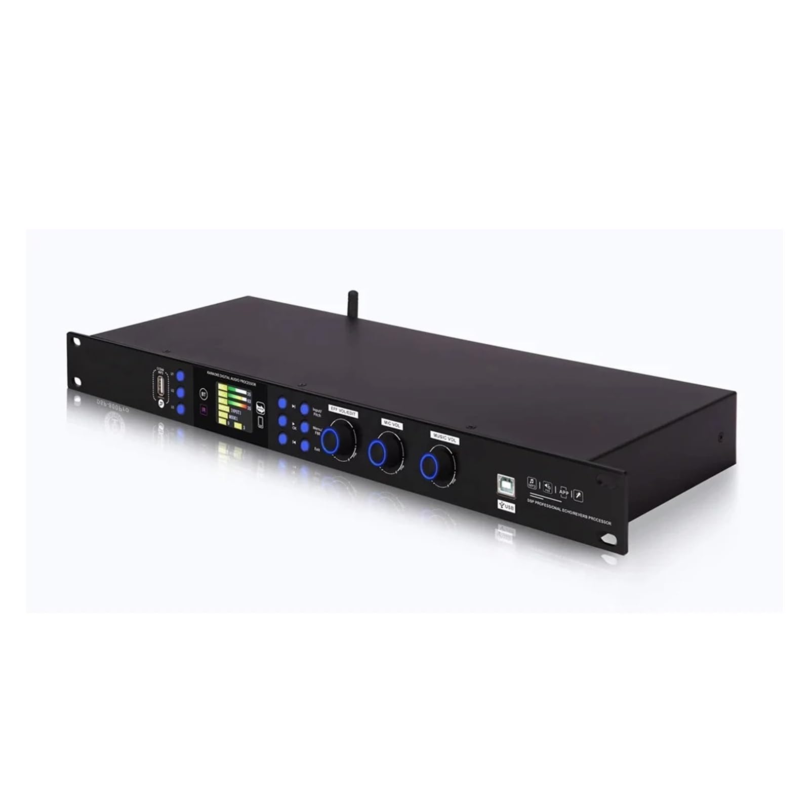 Efector Frontal De Karaoke, Procesador De Audio Digital, Preefectos KTV, Procesador De Efecto Eco DSP De 32 Bits Con Software For PC, Bluetooth