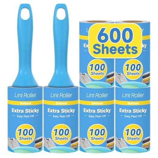 Swihauk 600-Sheet Extra Sticky Lint Roller Set