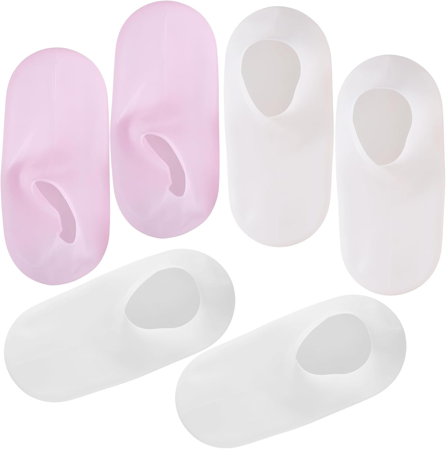 WOONEKY 3pairs Silicone Foot Covers Foot Mask to Remove Dead Skin Moisturizing Lotions