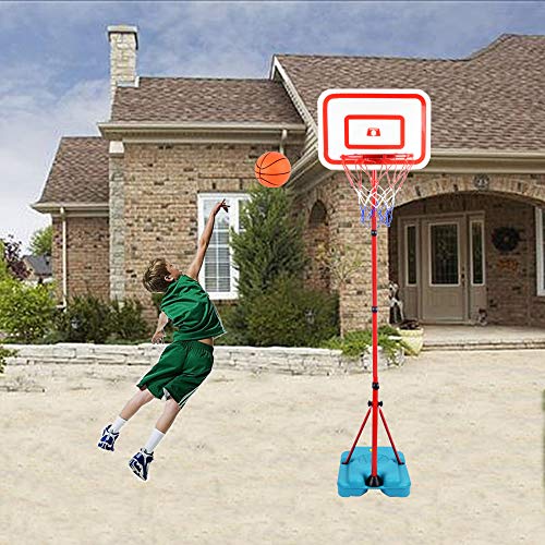 E Eakson Kids Basketball Hoop Adjustable Height 2.9 Ft-6.2 Ft Toddler Basketball Hoop Indoor Outdoor Play Mini Portable Kids Basket Goal Backyard Outside Toys For Boys Girls Age 3 4 5 6 7 8 Gift #TOP6