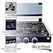 RecPro RV Built In Gas Cooktop | 2 Burner or 3 Burner | RV Cooktop Stove | 6,500 and 8,000 BTU Burners | Cover Included (Black, 3-Burner)