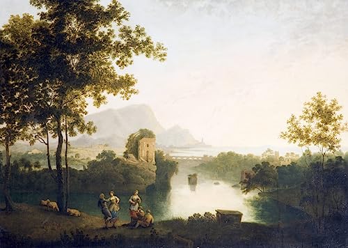 Poster sur toile sans cadre 50x70 cm soirée à la bouche paysans dansant tableau mural
