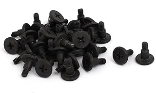 sourcing map Tornillos De Disco Duro Negro 40Pcs Ordenador Portátil A Prueba De Golpes De Cabeza Plana Phillips Tornillo