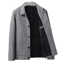 Dvbfufv Men Autumn Winter Woolen Jacket Men Casual Business Short Trend Coat Thickened And Warm Social Overcoat