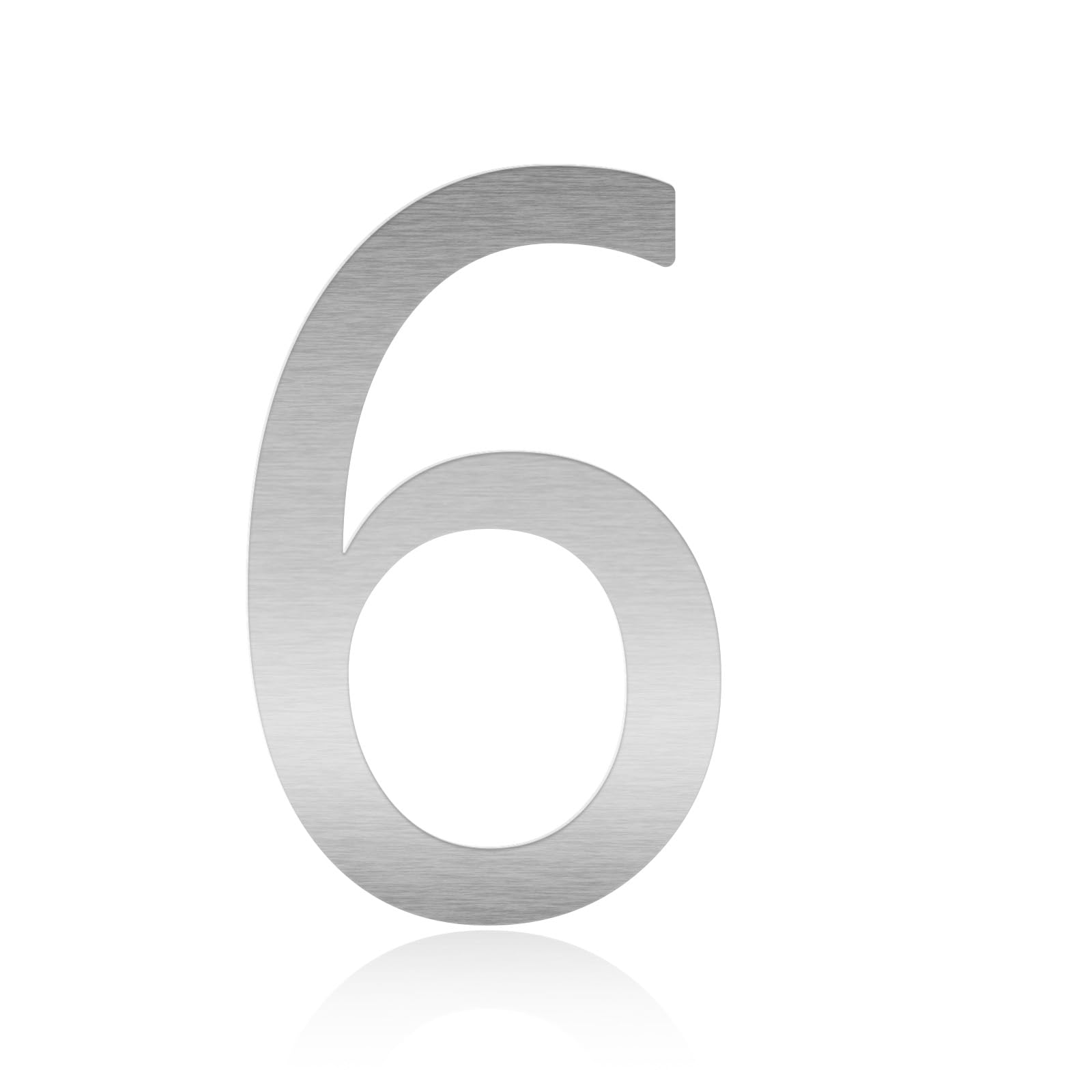 2.5 Inch Metal Letters, Silver House Address Mailbox Numbers, Perfect for Home Address Plaques, Door Signs, Office Labels, Custom DIY Crafts Homemade Projects, and Modern Decor(Number 6)