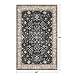 Black Modern Farmhouse 5x8 Area Rug for Living Room, Boho Large Entryway Rug, Dark Floor Carpet for Kitchen Under Small Dining Table, Bedroom - Washable Low Pile Waterproof Non Slip & Stain Resistance