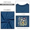 tiorhooe V Neck T Shirts for Women UK Graphic T Shirt Ladies Casual Print V-Neck Short Sleeve Top (Blue1,XXL) #4